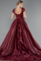 Weinrot Designer Abendkleid Lang ABU4449