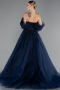 Marineblau Designer Abendkleid Lang ABU4720