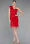 Rot Partykleid Schuppig Kurz ABK2256