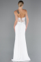Weiß Abendkleid Lang ABU5001