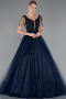Designer Abendkleid Lang Marineblau ABU5019