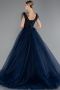 Designer Abendkleid Lang Marineblau ABU5019