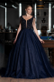 Designer Abendkleid Lang Marineblau ABU5019