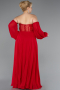 Abendgarderobe in Großen Größen Lang Chiffon Rot ABU6142