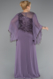 Abendkleid in Übergröße Lang Chiffon Lavendel ABU5093