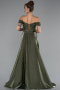 Abendkleid Lang Perlenbesetzt Khaki ABU5099