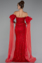 Abendkleid Lang Spitze Rot ABU5102