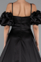 Abendkleid Lang Satin Schwarz ABU5103