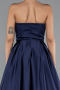 Abschlusskleid Lang Satin Marineblau ABU5105
