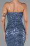 Partykleid Midi Schuppig Indigo ABK2389