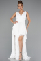 Standesamtkleid Lang Chiffon Weiß ABU5109