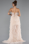 Beige Standesamtkleid Lang ABU5071