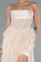 Beige Standesamtkleid Lang ABU5071