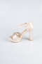 Gold Plateauschuhe Satin MJS3409