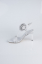 Party-Schuhe Satin Silber AB1144
