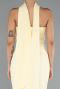 Gelb Abendkleid Lang ABU5097