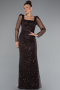 Dunkelbraun Abendkleid Lang ABU4603