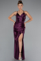 Kirschrot Abschlusskleid Satin Lang ABU2800