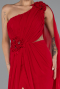 Standesamtkleid Lang Chiffon Rot ABU5144