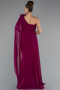 Standesamtkleid Lang Chiffon Pflaume ABU5144