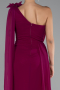 Standesamtkleid Lang Chiffon Pflaume ABU5144