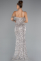 Beige Abendkleid Schuppig Lang ABU4842