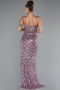 Puder Abendkleid Schuppig Lang ABU4842