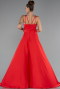 Abschlusskleid Lang Satin Rot ABU5146