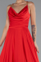 Abschlusskleid Lang Satin Rot ABU5146