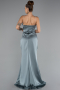 Abendkleid im Meerjungfrau-Stil Lang Satin Türkis ABU5149