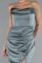 Abendkleid im Meerjungfrau-Stil Lang Satin Türkis ABU5149