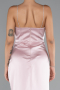 Abendkleid im Meerjungfrau-Stil Lang Satin Puder ABU5149