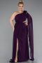 Kleider in Großen Größen Lang Chiffon Violette ABU5145