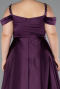 Violette Verlobungskleid In Übergröße Satin Lang ABU4207