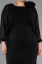 Partykleid in Übergröße Midi Schwarz ABK2383