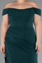 Abendkleid in Übergröße Lang Smaragdgrün ABU5156