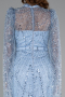 Abendkleid Lang Perlenbesetzt Eisblau ABU5152