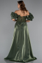 Abendkleid Lang Perlenbesetzt Khaki ABU5154
