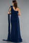 Standesamtkleid Lang Chiffon Marineblau ABU5144