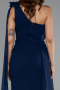 Standesamtkleid Lang Chiffon Marineblau ABU5144