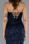 Abendkleid Lang Marineblau ABU5166