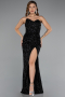 Abendkleid Lang Schwarz ABU5166