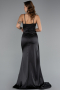 Abschlusskleid Lang Satin Schwarz ABU5171