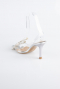 Party-Schuhe Leder Silber AB1145