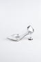 Stiletto Lackleder Silber ABR1055