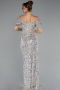 Beige Abendkleid Schuppig Lang ABU4843