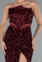 Abendkleid Lang Weinrot ABU5185
