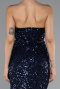 Abendkleid Lang Marineblau ABU5185