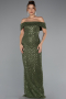 Abendkleid Lang Khaki ABU5186