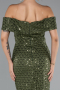 Abendkleid Lang Khaki ABU5186